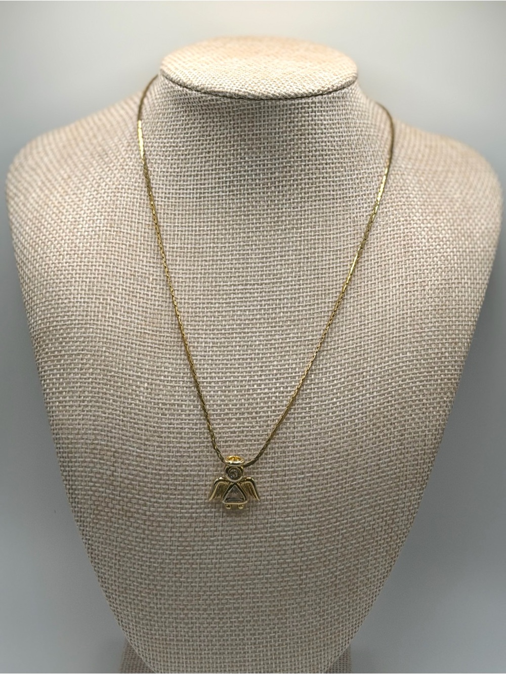 Monet Gold Angel Pendant Necklace